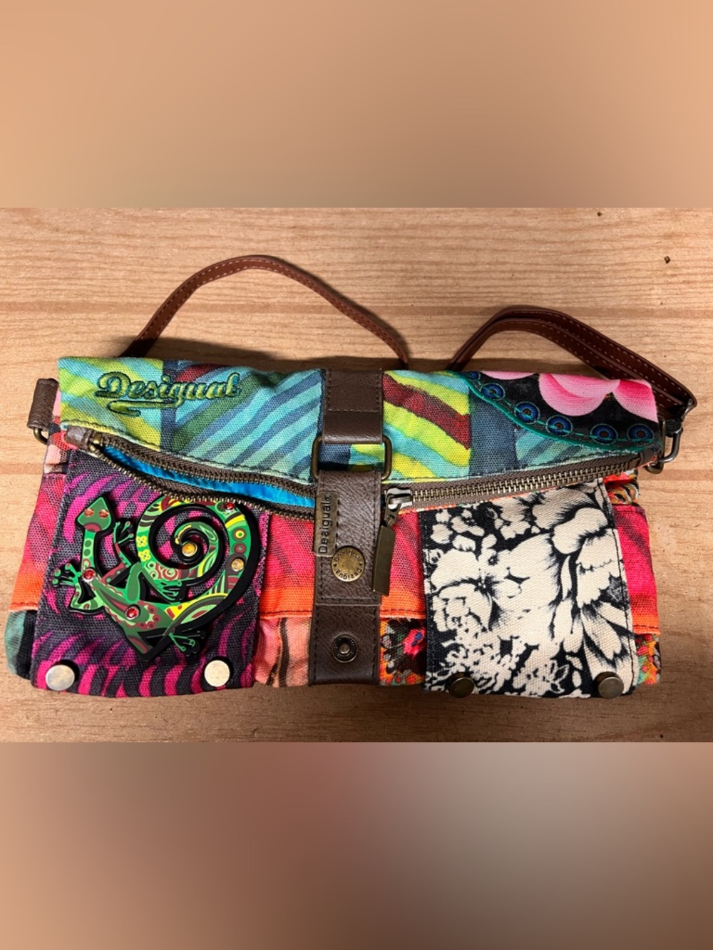 Desigual Multicolor Patchwork Crossbody Bag